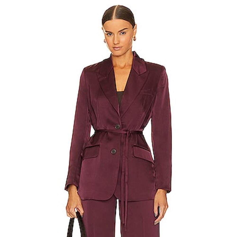 1. State Red Soft Blazer With Sash Size 10